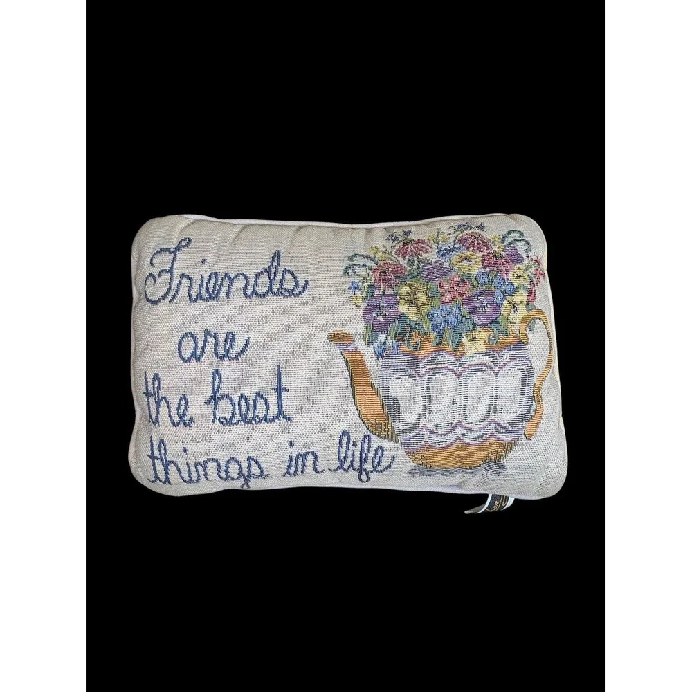 Vintage Friendship Garden Love Throw Pillows Lot Of Four Tapestry